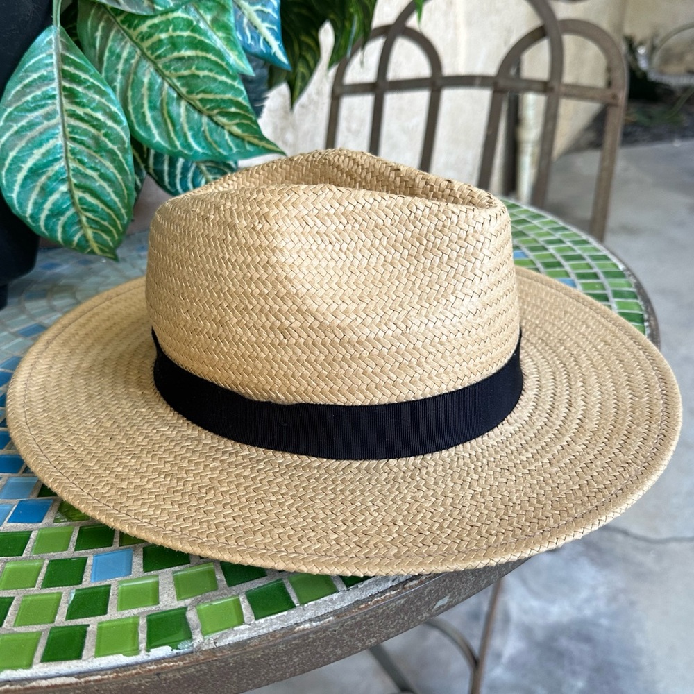 Aritzia Auxiliary Fedora in natural/black, s/m - Picture 3 of 6